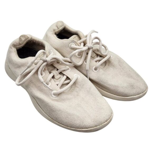 Allbirds Wool Runners WR Running Shoes 9 Washable Sneakers Solid White 0621-NV1 - Picture 1 of 8